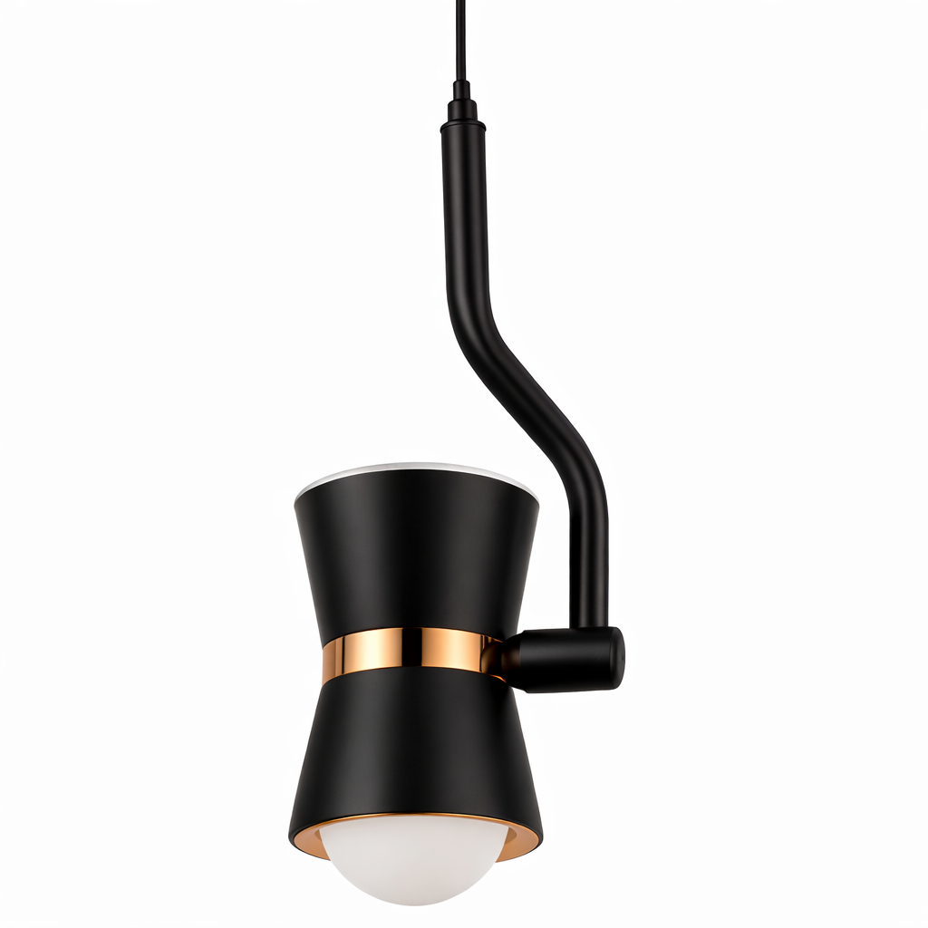 Pendente Minimalista Classic Black Led Foco