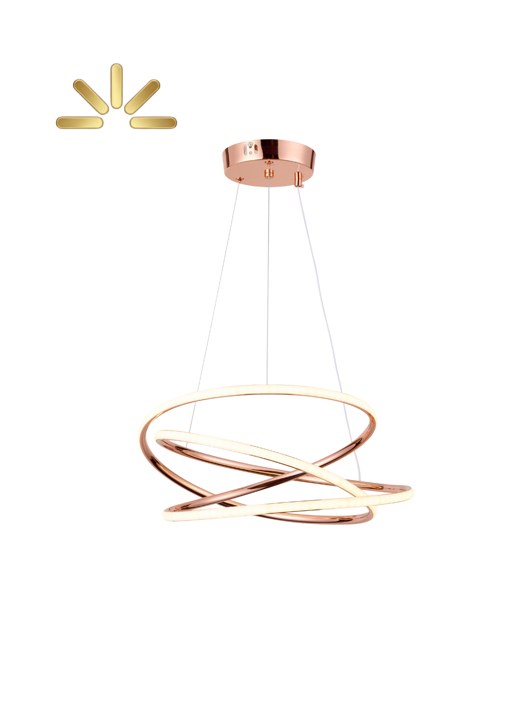 Lustre LED Hurricane C/Sequenciador de 3 Tons - Imagem 2