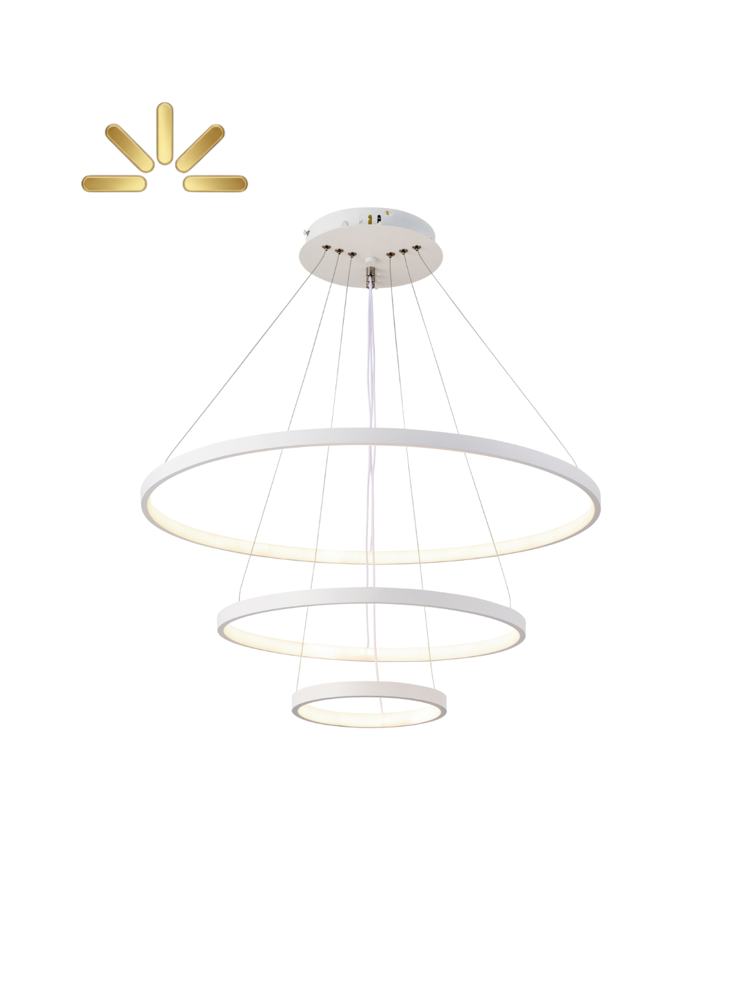 Lustre LED três aneis